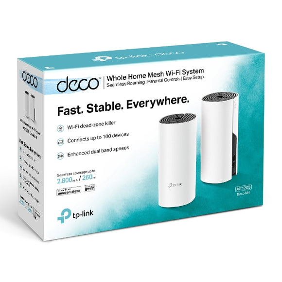 TP-Link Deco M4 (2-pack) AC1200 Whole Home Mesh System