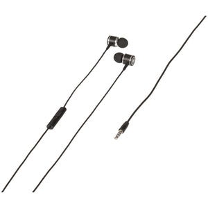 AA2156 - Aluminium Stereo Earphones with Microphone and Volume Control