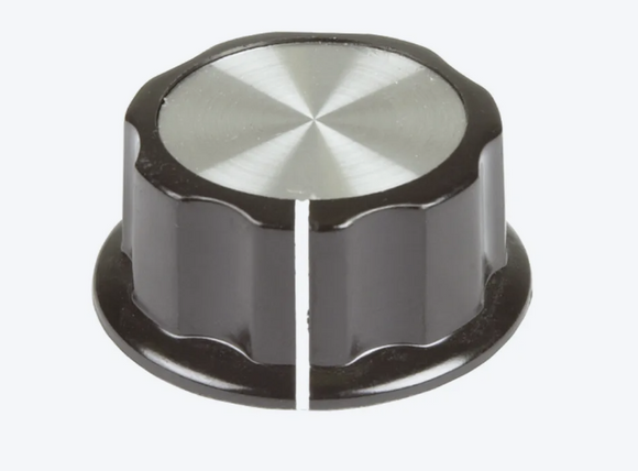 HK7742 - 45mm Black Plastic Knob with Aluminium Insert (Location 12A)