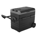 GH2024 - 55L Brass Monkey Portable Dual Zone Fridge and Freezer with Solar Charger Board plus Handles+Wheels