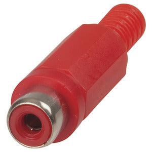 PS0250 - Red Plastic Line Socket RCA