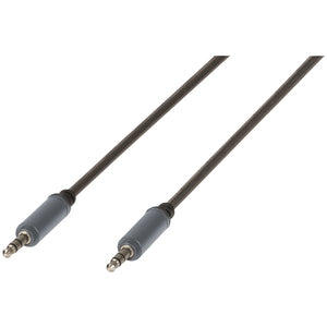 WA7013 - 3.5mm Stereo Plug to Plug Armoured Audio Cable 1m