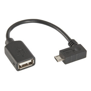 WC7725 - USB 2.0 OTG Female A Plug to Right Angle Micro B Plug