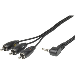 WV7345 - 3 x RCA Plugs to 4 Pin 3.5mm AV Cable 1.5m