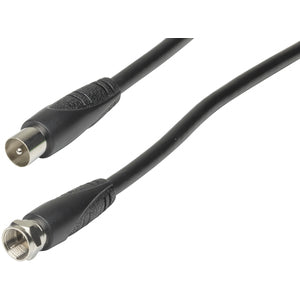 WV7384 - TV Antenna Cable F Plug to TV Coaxial Plug 1.5m